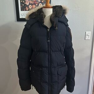 Parajumpers Dark Puffer Jacket with Fur Hood